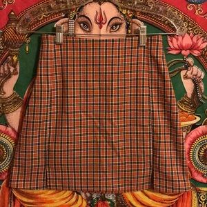 John Galt Plaid Mini Skirt